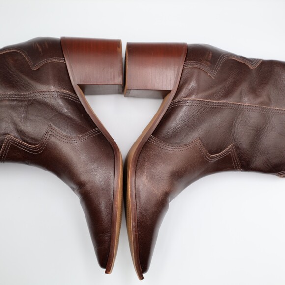 KAANAS Porto Dark Brown Leather Western Boots Women’s Size 10M - Picture 9 of 11